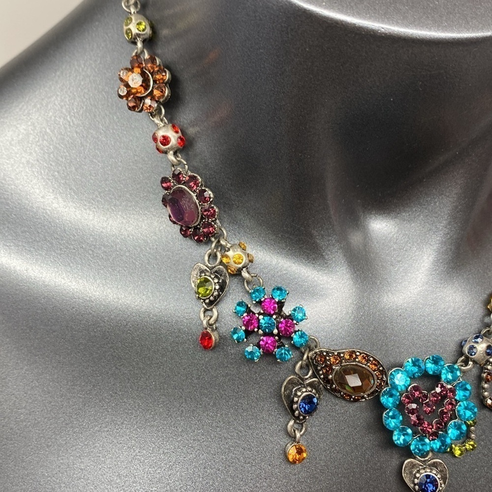 Rhinestone Necklace and Earrings - Picture 4 of 14